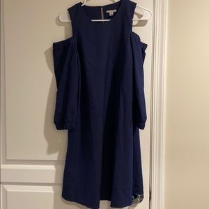 Halogen cold shoulder denim dress